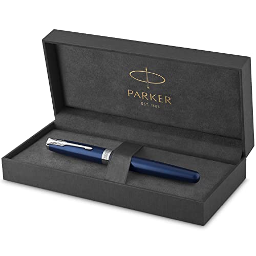 Parker Sonnet Tintenroller | Blaue Lackierung | feine Spitze | Schwarze Tinte | Geschenkbox von PARKER