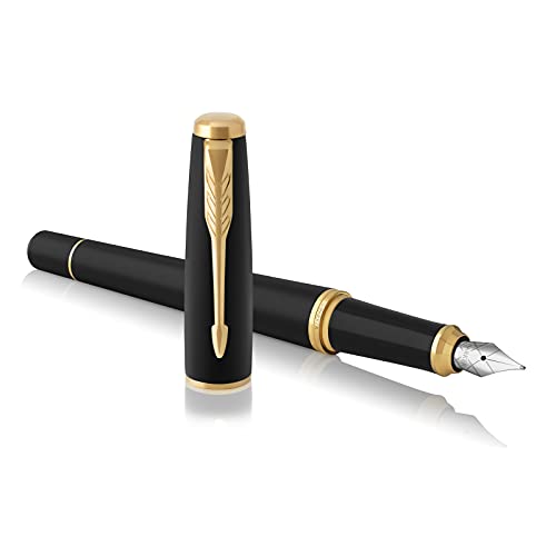 Parker Urban Füller | Muted Black mit Goldzierteilen | Füllfederhalter mit feiner Feder und blauer Tinte | Geschenkbox von PARKER