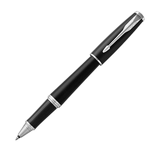 Parker Urban Tintenroller | Muted Black mit Chromzierteilen | feine Spitze | Schwarze Tinte | Geschenkbox von PARKER