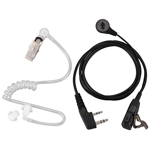 PARMI 2-polig PTT MIC Headset Covert Akustikrohr In-Ear-Ohrhoerer Fuer UV-5R -888S CB Radio Zubehoer von PARMI