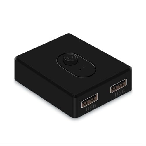 PARMI USB 3.0 KVM-Switch, USB-Splitter, Gemeinsamer Controller für Laptop, Computer, Drucker, Tastatur, Maus, Schwarz, B von PARMI