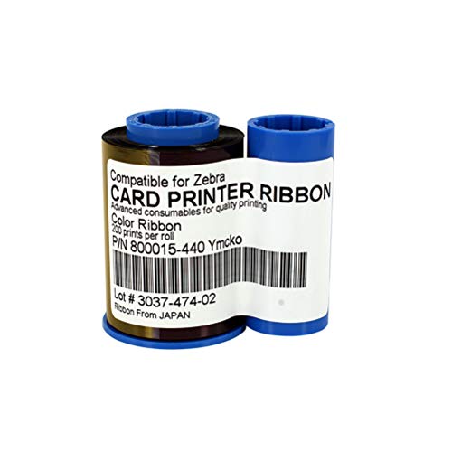 800015-440 YMCKO Farbband für Zebra P330i P420i P430i Kartendrucker, 200 Drucke von PARTSHE