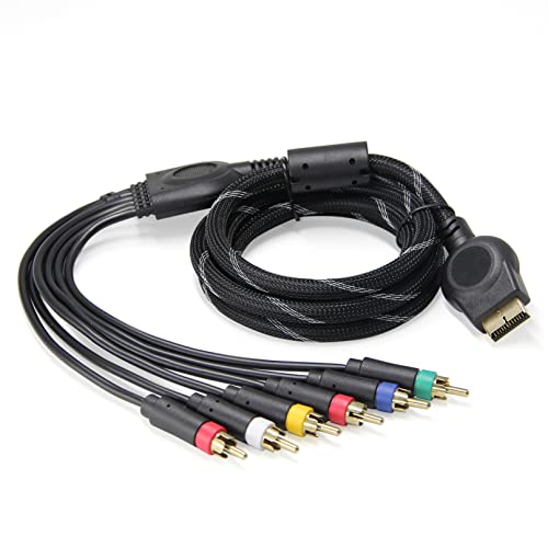 PARUIEN 2 in 1 YPbPr Component AV Kabel für PS2/PS3 (6 Fuß), 5 RCA YPbPr Component + RCA Video Audio Kabel kompatibel mit PS2, PS3 von PARUIEN