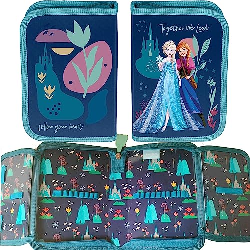 Paso Anna and Elsa Anna and Elsa Anna and Elsa Folding Pencil Case without Accessories, Navy, Expandable pencil case von PASO