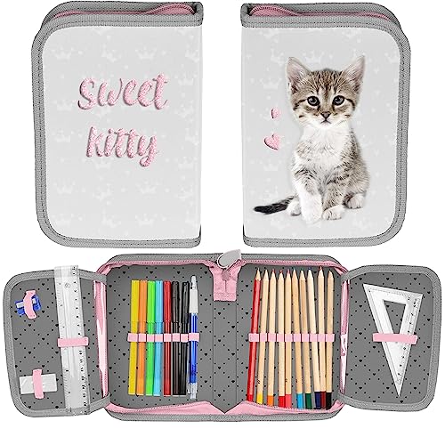 Paso Cat Glitter Cat, Multi-Colour, Expandable Pencil Case, multi-coloured, Expandable case Paso Cat Glitter Cat, Multi-Colour, Expandable Pencil Case, multi-coloured, Expandable case von PASO