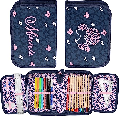 Paso Minnie Mouse Expandable Pencil Case with Accessories, Multi-Colour, multi-coloured, Expandable case von PASO