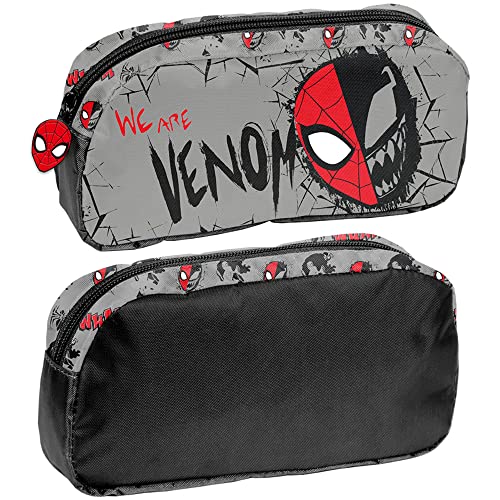 Paso Venom Spiderman Single Compartment School Pencil Case, gray, Clothes bag von PASO