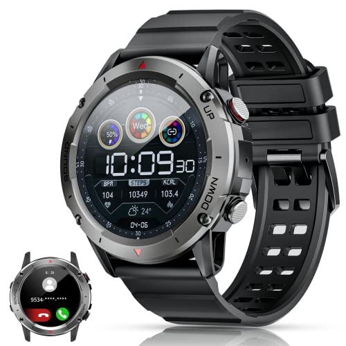 Smartwatch Herren mit Telefonfunktion 1,39" DIY HD Voll Touchscreen Uhren Fitness Tracker 30+ Sportmodi Aktivitätstracker IP68 Wasserdicht Armbanduhr mit Schlafmonitor Schrittzähler Message Reminder Smartwatch Herren mit Telefonfunktion 1,39" DIY HD Voll Touchscreen Uhren Fitness Tracker 30+ Sportmodi Aktivitätstracker IP68 Wasserdicht Armbanduhr mit Schlafmonitor Schrittzähler Message Reminder von PASONOMI