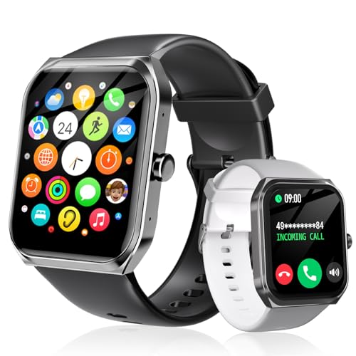 PASONOMI Smartwatch Herren mit Telefonfunktion 1,91” Touchscreen IP68 Wasserdicht Sportuhr Outdoor Fitness Tracker mit Pulsmesser, Schlafmonitor, SpO2, 100+Sportmodi Smart Watch (Schwarz) von PASONOMI