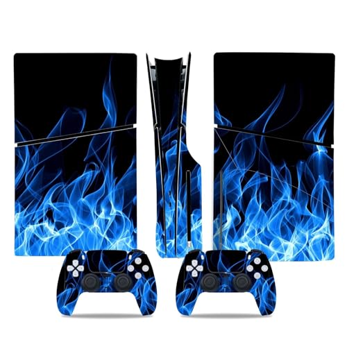 Anti Kratzer Für PS5 Slim Skin Disc Edition & Für PS5 Slim Skin Digital Edition Konsole Und Controller Vinyl Cover Skins Wraps Kratzfest Kompatibel 47410 Kein Schäumen (Size : Disc Version) von PASPRT