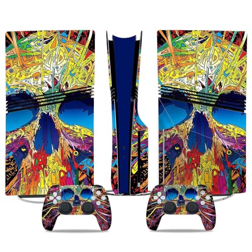 Kratzfest Für PS5 PRO Skin Digital Edition Konsole Und Controller Vinyl Cover Skins Wraps Kratzfest, Kompatibel Mit Für PS5 Digital Edition Pro 43470 Keine Schaumbildung von PASPRT