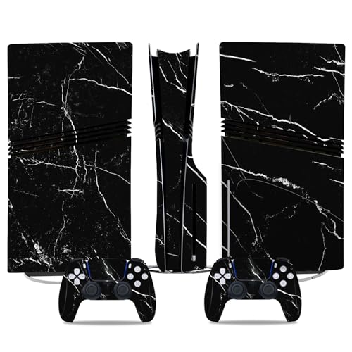Kratzfest Für PS5 Pro Skin Disc Edition & Für PS5 Pro Skin Digital Edition Konsole Und Controller Vinyl Cover Skins Wraps Kratzfest Kompatibel 21433 Keine Schaumbildung(Disc Version) von PASPRT