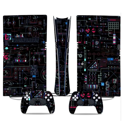 Kratzfest Für PS5 Pro Skin Disc Edition & Für PS5 Pro Skin Digital Edition Konsole Und Controller Vinyl Cover Skins Wraps Kratzfest Kompatibel 48528 Keine Schaumbildung(Digital Edition) von PASPRT