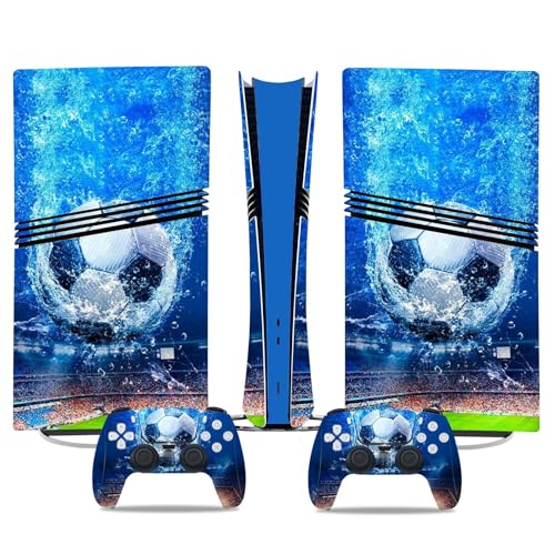 Kratzfest Für PS5 Pro Skin Disc Edition & Für PS5 Pro Skin Digital Edition Konsole Und Controller Vinyl Cover Skins Wraps Kratzfest Kompatibel 70358 Keine Schaumbildung(Disc Version) von PASPRT