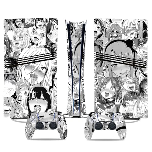 Kratzfest Für PS5 Pro Skin Disc Edition & Für PS5 Pro Skin Digital Edition Konsole Und Controller Vinyl Cover Skins Wraps Kratzfest Kompatibel 85316 Keine Schaumbildung(Disc Version) von PASPRT