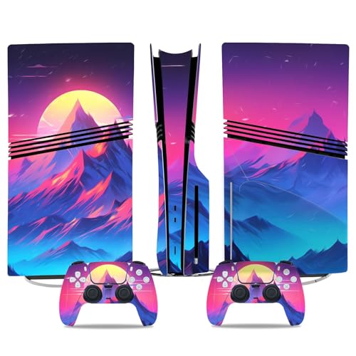 Kratzfest Für PS5 Pro Skin Disc Edition & Für PS5 Pro Skin Digital Edition Konsole Und Controller Vinyl Cover Skins Wraps Kratzfest Kompatibel 90811 Keine Schaumbildung(Digital Edition) von PASPRT