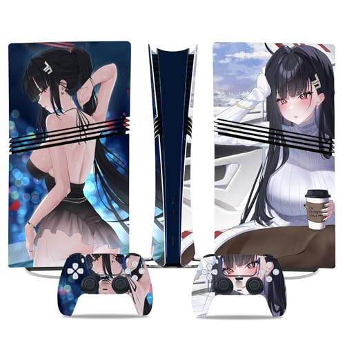 Kratzfest Für PS5 Pro Skin Disc Edition & Für PS5 Pro Skin Digital Edition Konsole Und Controller Vinyl Cover Skins Wraps Kratzfest Kompatibel 91720 Keine Schaumbildung(Digital Edition) von PASPRT