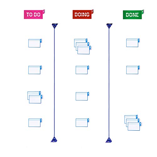 PATboard Scrum Board und Kanban Tafel - Home Toolset - mit nanocups® für Glas - Scrum und Kanban karten für agiles projektmanagement – Home toolset agile nanocups für glas® von PATBOARD