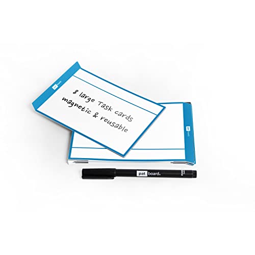 PATboard Scrum Board und Kanban Tafel Task Cards - L (groß) - Satz mit 8 - blau von PATBOARD