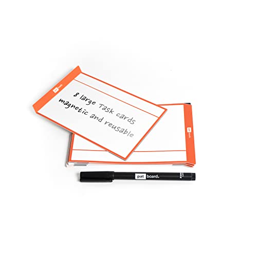 PATboard Scrum Board und Kanban Tafel Task Cards - L (groß) - Satz mit 8 - orange von PATBOARD