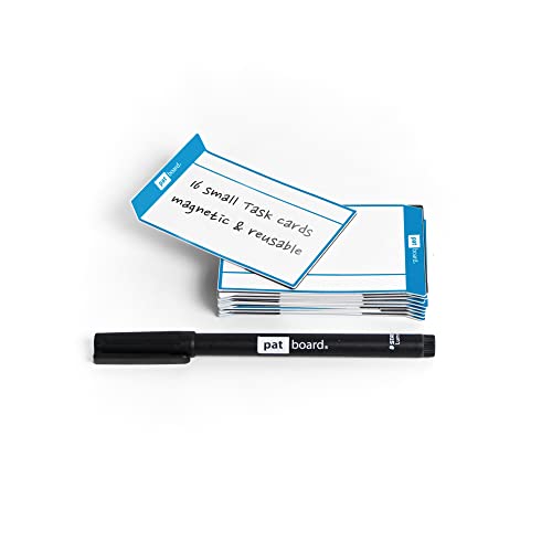PATboard Scrum Board & Kanban Tafel - magnetische Task Cards - S (klein) - Satz mit 16 - blau von PATBOARD