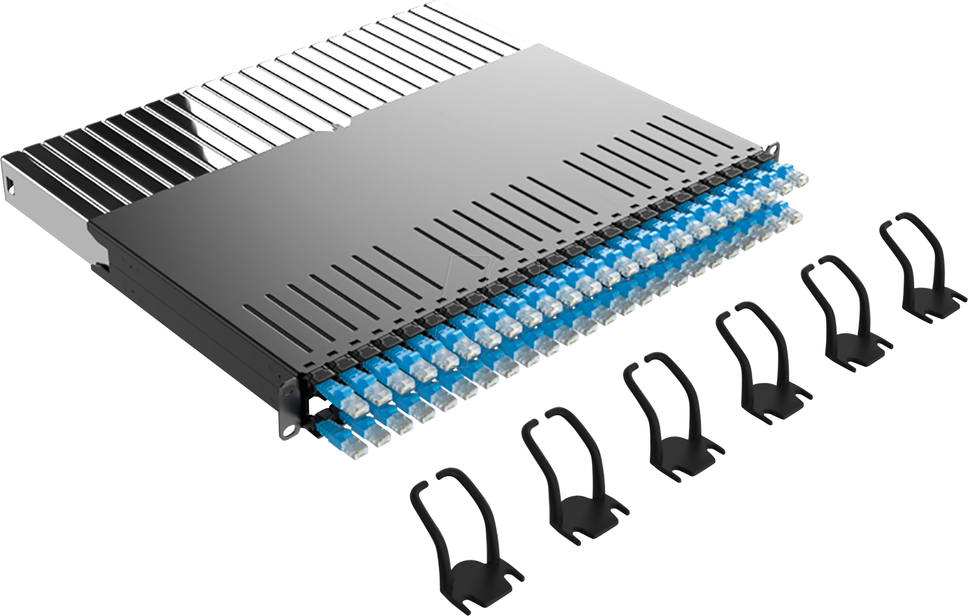 PB 365 STP BL - Kabelmanagementsystem, 24-Port, Cat.6a STP, blau von PATCHBOX