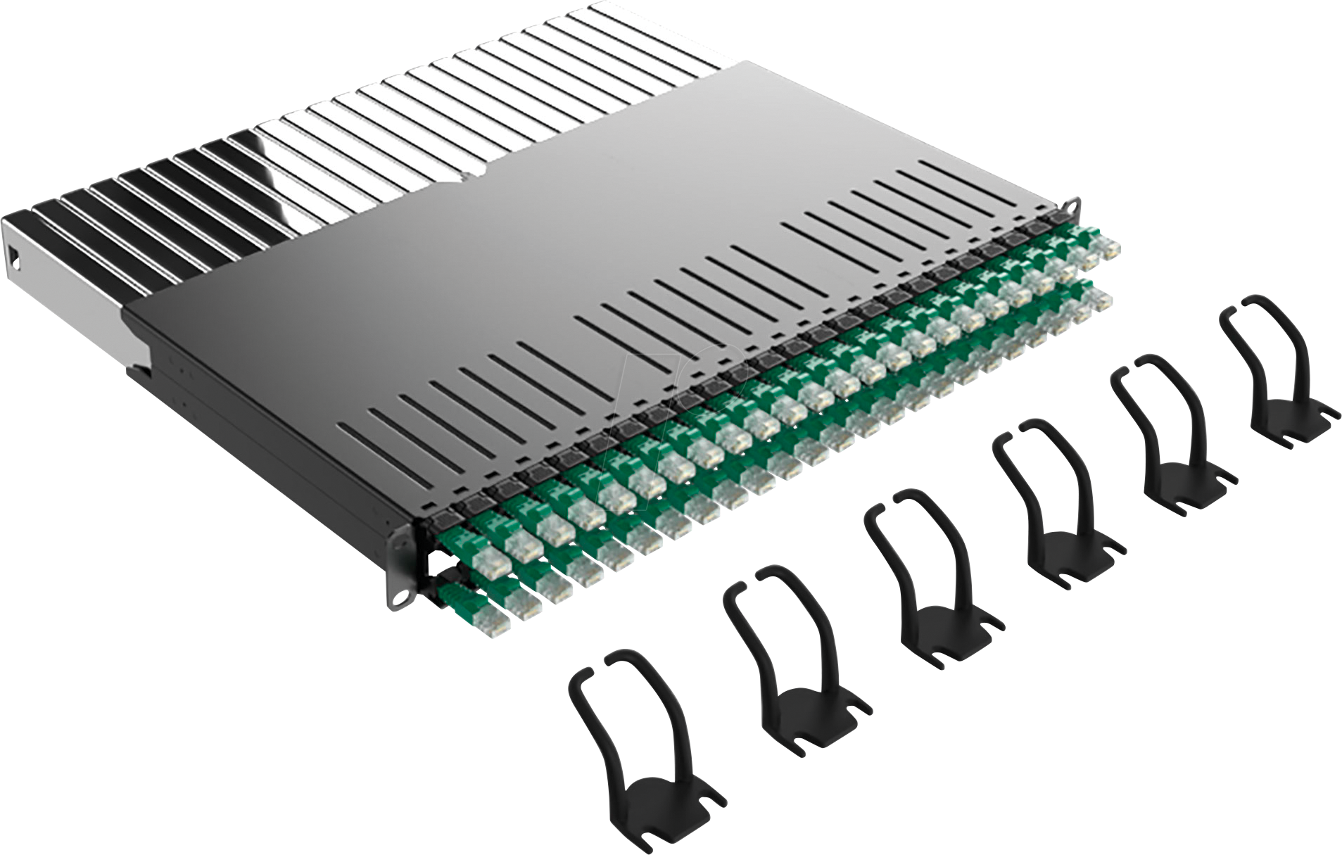 PB 365 STP GN - Kabelmanagementsystem, 24-Port, Cat.6a STP, grün von PATCHBOX