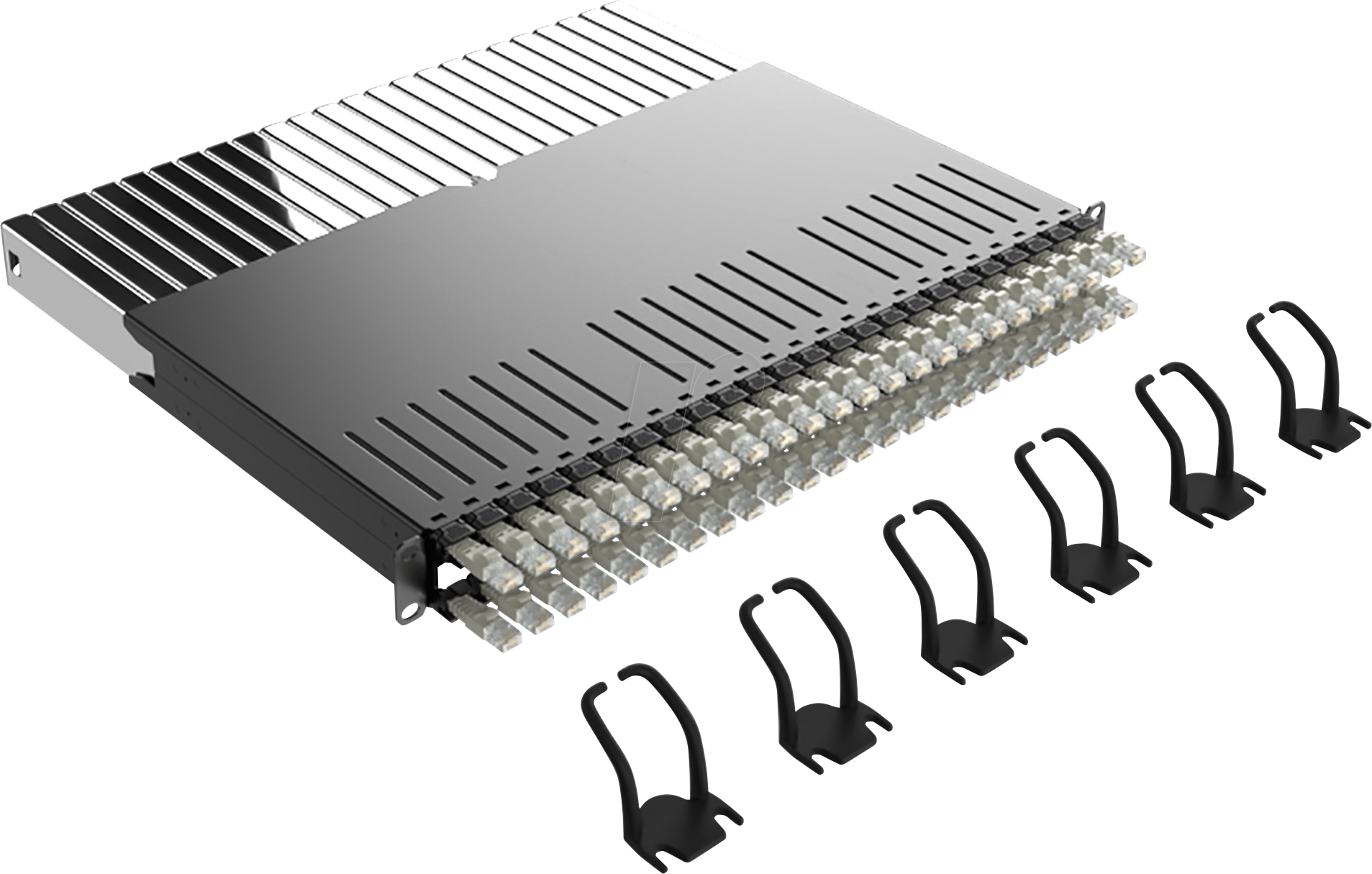 PB 365 STP GR - Kabelmanagementsystem, 24-Port, Cat.6a STP, grau von PATCHBOX