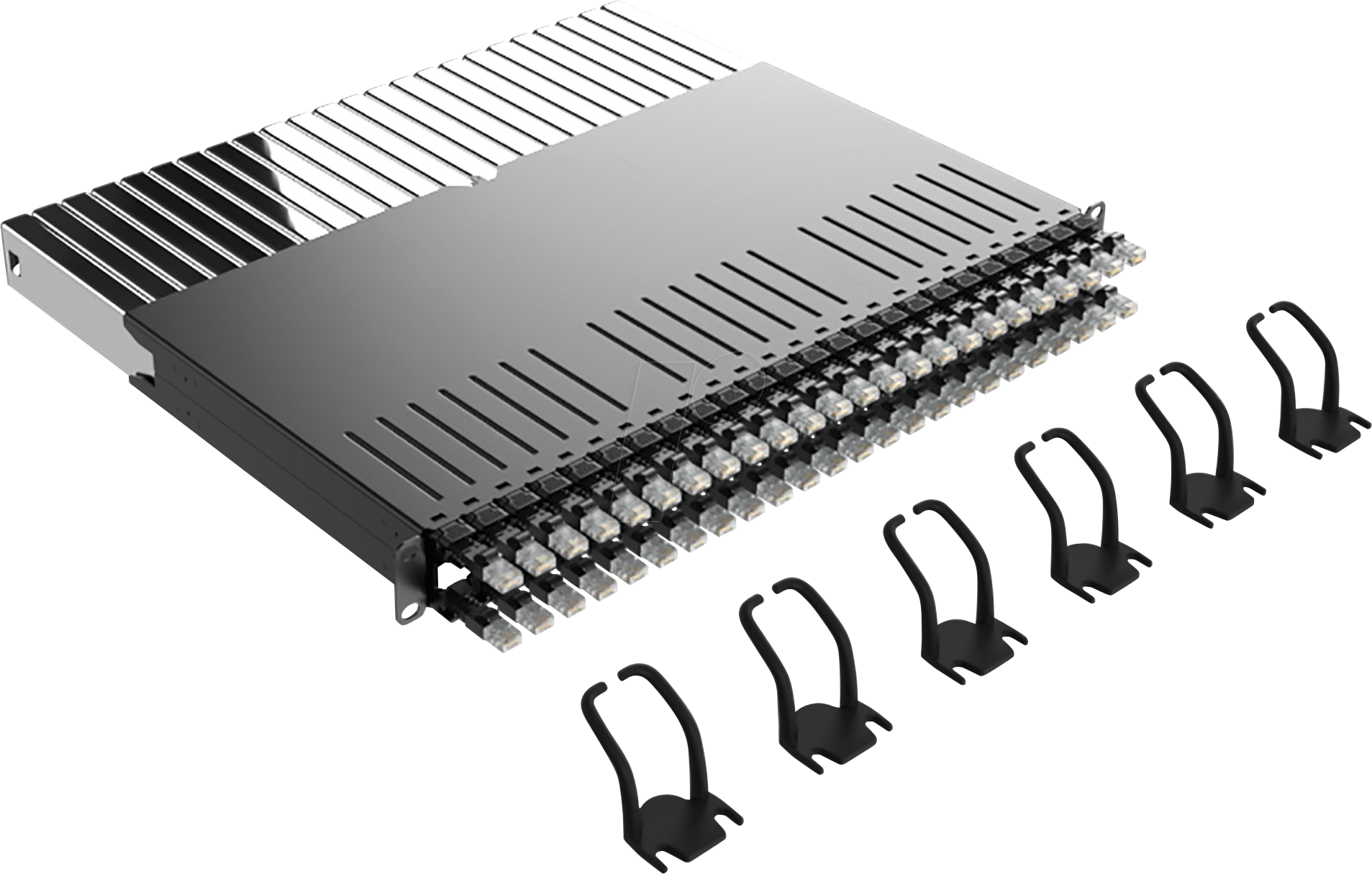 PB 365 STP SW - Kabelmanagementsystem, 24-Port, Cat.6a STP, schwarz von PATCHBOX