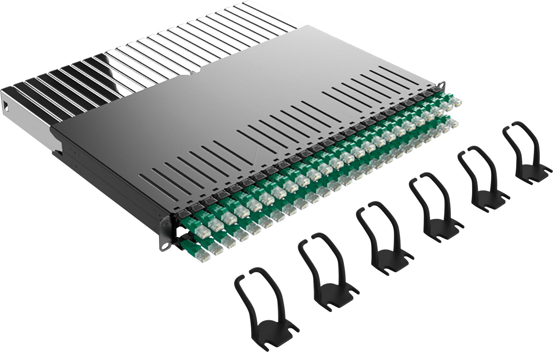 PB 365 UTP GN - Kabelmanagementsystem, 24-Port, Cat.6a UTP, grün von PATCHBOX