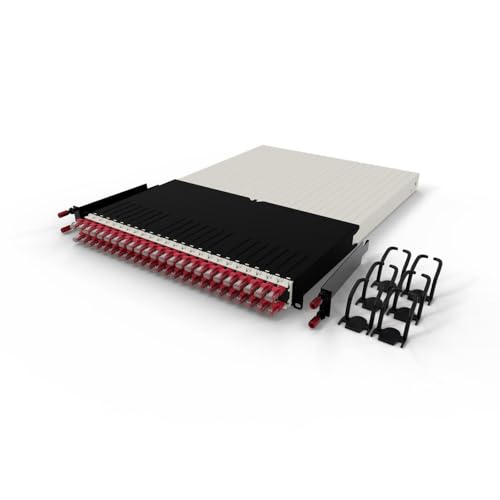 Patchbox ONE 30 RU Patchpanel Cat.6a 24 Port Patchpanel mit einziehbarem Kabelmanagementsystem für 48,3 cm Racks, inklusive 10-GB-Flachkabel und Kassetten, einfache Konfiguration des Patchbox ONE 30 RU Patchpanel Cat.6a 24 Port Patchpanel mit einziehbarem Kabelmanagementsystem für 48,3 cm Racks, inklusive 10-GB-Flachkabel und Kassetten, einfache Konfiguration des von PATCHBOX