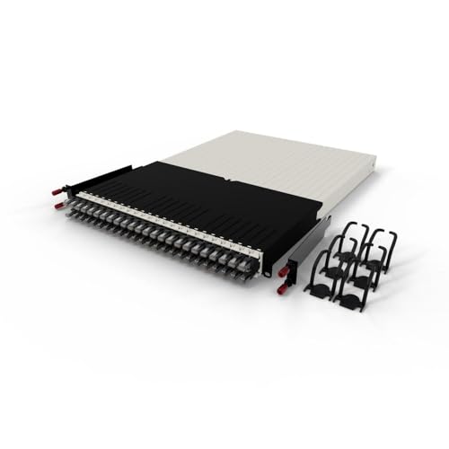 Patchbox ONE 30 RU Patchpanel Cat.6a 24 Port Patchpanel mit einziehbarem Kabelmanagementsystem für 48,3 cm Racks, inklusive 10-GB-Flachkabel und Kassetten, einfache Konfiguration des Patchbox ONE 30 RU Patchpanel Cat.6a 24 Port Patchpanel mit einziehbarem Kabelmanagementsystem für 48,3 cm Racks, inklusive 10-GB-Flachkabel und Kassetten, einfache Konfiguration des von PATCHBOX