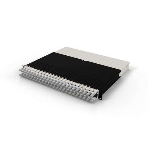 Patchbox ONE 8 RU Cat.6a Patchpanel 24 Port mit einziehbarem Kabelmanagementsystem für 48,3 cm Racks, inklusive 10-GB-Flachnetzwerkkabel für einfache Konfiguration des von PATCHBOX