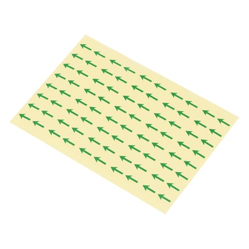 PATIKIL 0.5x0.4" Lang 6Set/480Stk Pfeil Aufkleber PET Kontrollanzeige Klebeband Self Klebeschild Etikett für Industrielle Arbeit Grün von PATIKIL