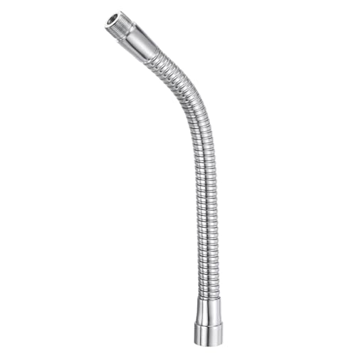 PATIKIL 10" Mikrofon Schwanenhals 5/8"-27 Gewinde Metall Universal Schlauch Flexibel Arm Schwanenhals Rohr Verlängerung für Multifunktion Heimwerken Silber Ton von PATIKIL