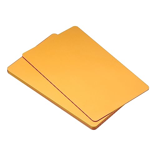 PATIKIL 10 Paket 0.8mm Metall Visitenkarte Leere Name Lasergravur Eloxierte für DIY Golden von PATIKIL