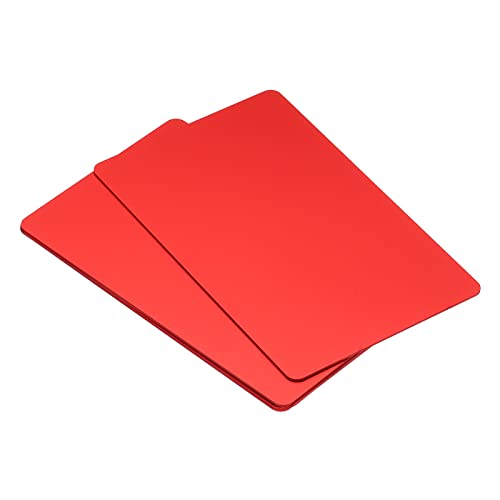 PATIKIL 10 Paket 0.8mm Metall Visitenkarte Leere Name Lasergravur Eloxierte für DIY Rot von PATIKIL
