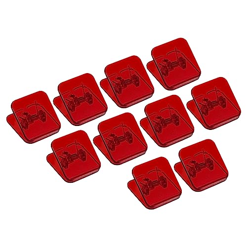 PATIKIL 10Stk Quadrat Tasche Versiegeln Klammen Snacks Klemmen für Büro Halter Klar Rot von PATIKIL
