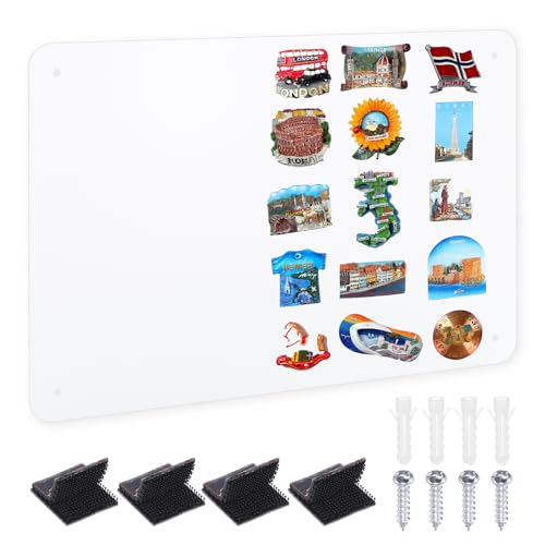 PATIKIL 11x17 Magnetisches Brett, Magnetwand Pinnwand Kleines Metall Display Board Stahl für Wandmagnete Sammlung Display Foto Gewürz Notiz Handwerk Kühlschrank Wohnmobil, Weiß von PATIKIL