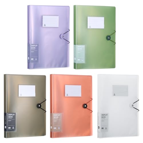 PATIKIL 12,1 x 10,6 Zoll Portfolio-Binder-Ordner, 5 Stück Display 30 Taschen Präsentationsbuch mit klaren Kunststoffhüllen für Kunstwerke und Dokumente von PATIKIL