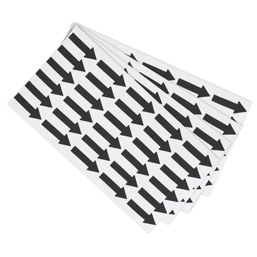 PATIKIL 120 Stück Kleiner Pfeil Aufkleber Kleine Selbstklebende Aufkleber 30 x 12 mm, Farbcodierungsschild für Gasfluss Richtung Inspektion Fehlermarkierung Markierung, Schwarz von PATIKIL