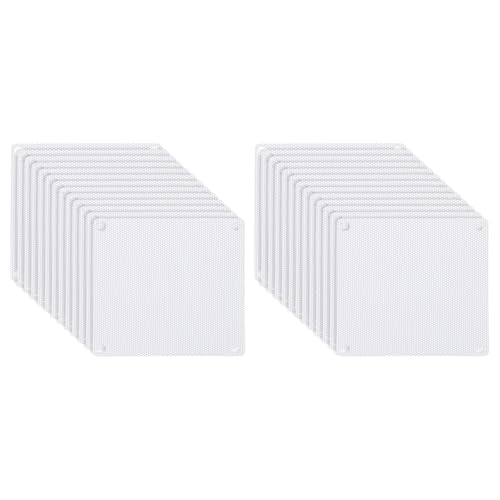 PATIKIL 120mm/4.7" PC-Lüfterstaubgitter, 24er Pack PVC Computer-Kühler-Staubfilter PC-Gehäuse-Staubschutzgitter für Computer-Kühlerlüfter PC-Gehäuse-Staubschutz, Weiß von PATIKIL