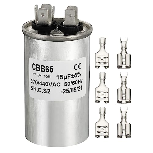 PATIKIL 15uf 15MDF 370/440VAC Rund Aluminium, Polypropylen Kondensator CBB65 für Klimaanlage, Kälte, Wärmepumpe, HVAC, Generator, Lüfter PATIKIL 15uf 15MDF 370/440VAC Rund Aluminium, Polypropylen Kondensator CBB65 für Klimaanlage, Kälte, Wärmepumpe, HVAC, Generator, Lüfter von PATIKIL
