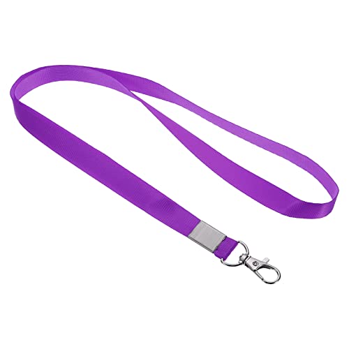 PATIKIL 17” Halsbänder 5 Pack 0.6" Breite Flach Riemen Schlüsselband mit Drehbar Haken Clip für Name Etikett Abzeichen Halter ID-Karte Schlüssel Lila von PATIKIL