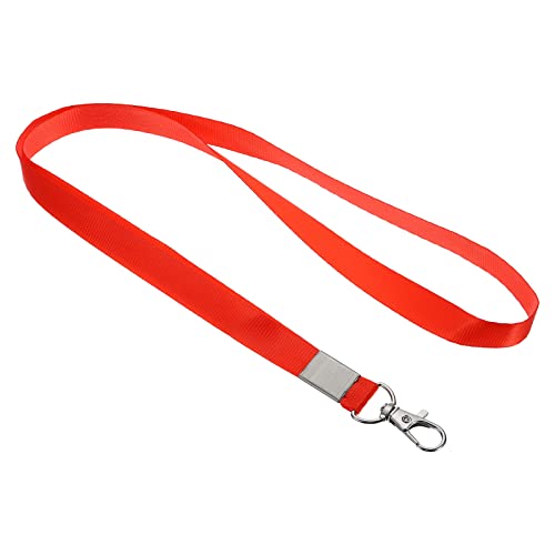 PATIKIL 17“ Halsbänder 50Pack 0.6” Breite Flach Riemen Schlüsselband mit Drehbar Haken Clip für Name Etikett Abzeichen Halter ID-Karte Schlüssel Rot von PATIKIL
