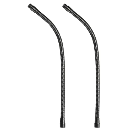 PATIKIL 18" Mikrofon Schwanenhals 2stk 5/8"-27 Gewinde Metall Universal Schlauch Flexibler Arm Schwanenhals Rohr Verlängerung für Multifunktion Heimwerker Schwarz von PATIKIL