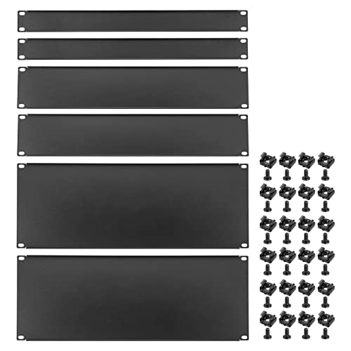 PATIKIL 1U 2U 4U Leere Platte Metall Rack Montage 19" 2Set Füllungsplatte Montage Distanzstück Rack Blindplatte Kit für Gehäuse Server Rack Kabinett Schwarz PATIKIL 1U 2U 4U Leere Platte Metall Rack Montage 19" 2Set Füllungsplatte Montage Distanzstück Rack Blindplatte Kit für Gehäuse Server Rack Kabinett Schwarz von PATIKIL