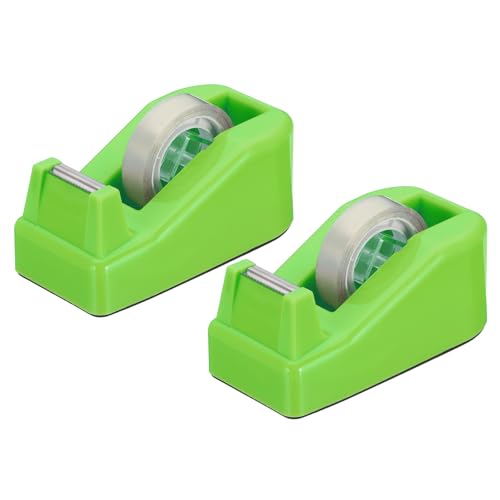 PATIKIL 2 Stück Klebebandspender Schreibtisch, Kleiner Klebebandspender Niedlicher Desktop-Spenderhalter für Klebeband Büro Schreibtisch, Grün von PATIKIL