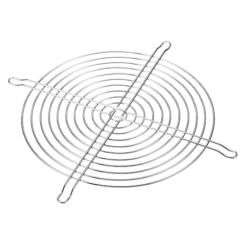 PATIKIL 200mm Lüfter Fingergrill 304 Edelstahl Grillschutz Schutzlüfter Schützende Cover für 20x20mm Lüfter für Geräte Computer Heimwerken Silber von PATIKIL