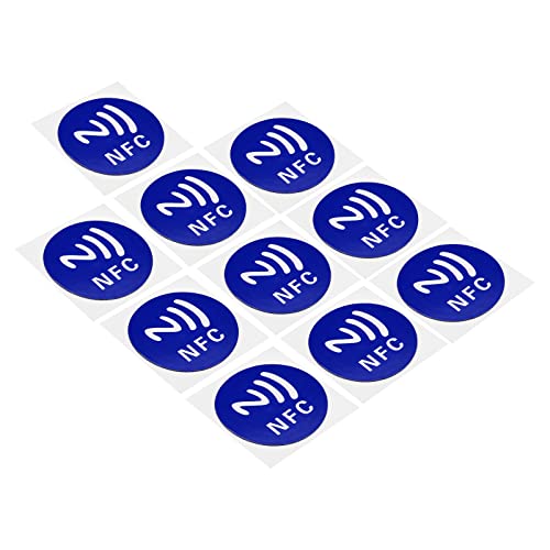PATIKIL 20Pack NFC Aufkleber NFC213 Etikett Aufkleber 144 Bytes Speicher Vollständig Programmierbar Leer Rund 30mm/1.2" Durchm NFC Etiketten für Telefon NFC-fähige Geräte Blau von PATIKIL